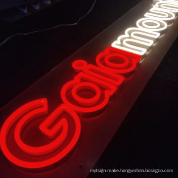 Wall mounted advertising led neon letter sign high quality acrylic lighted custom led neon sign outdoor sign led letters